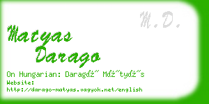 matyas darago business card